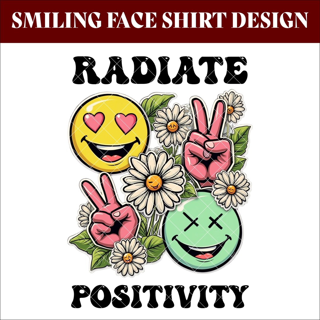 Retro Smiley Face PNG: 70s Groovy Clipart (digital Download - Etsy UK