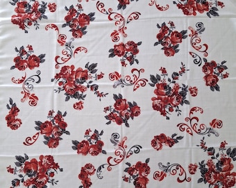 White Cotton Rose Scarf: Vintage Floral Needle Lace Oya Yazma