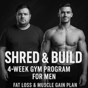 Fat Loss & Muscle Gain Gym Plan – 4 Week Men’s Workout PDF