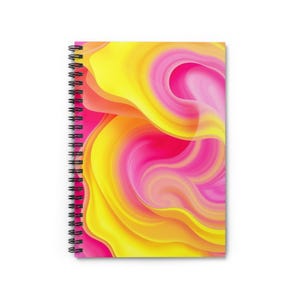 Vibrant Spiral Notebook, Colorful Journal, Gift for Students, Bright Office Supplies, Rainbow Stationery