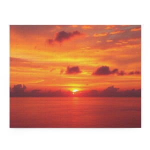 Sonnenuntergang Gelassenheit Puzzle - 120, 252, 500-Teile | Entspannende Hauptaktivität, Geschenk für Naturliebhaber, Familienspaß, Meditation, Stressabbau