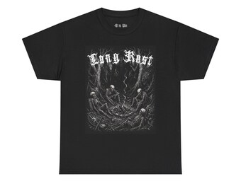 Long Rest T-Shirt | Skeleton Campfire Graphic Tee | Dark Fantasy TTRPG Shirt | Gothic Horror Apparel