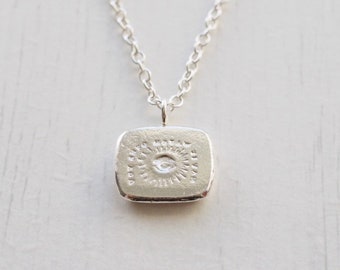 May It Watch Over You Silver Eye Necklace