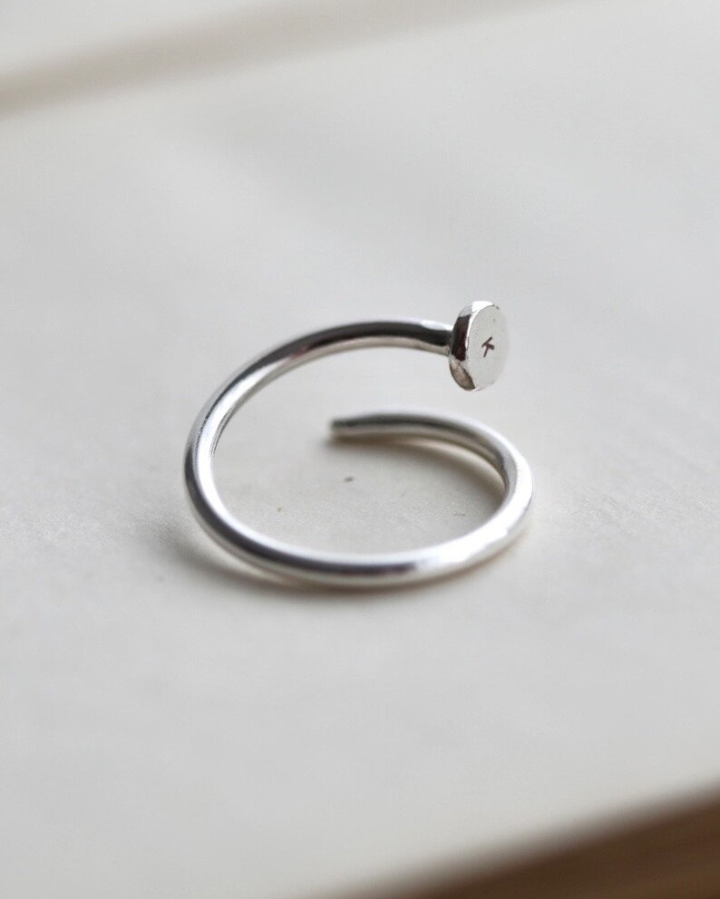 Personalised Silver Nail Ring image 7