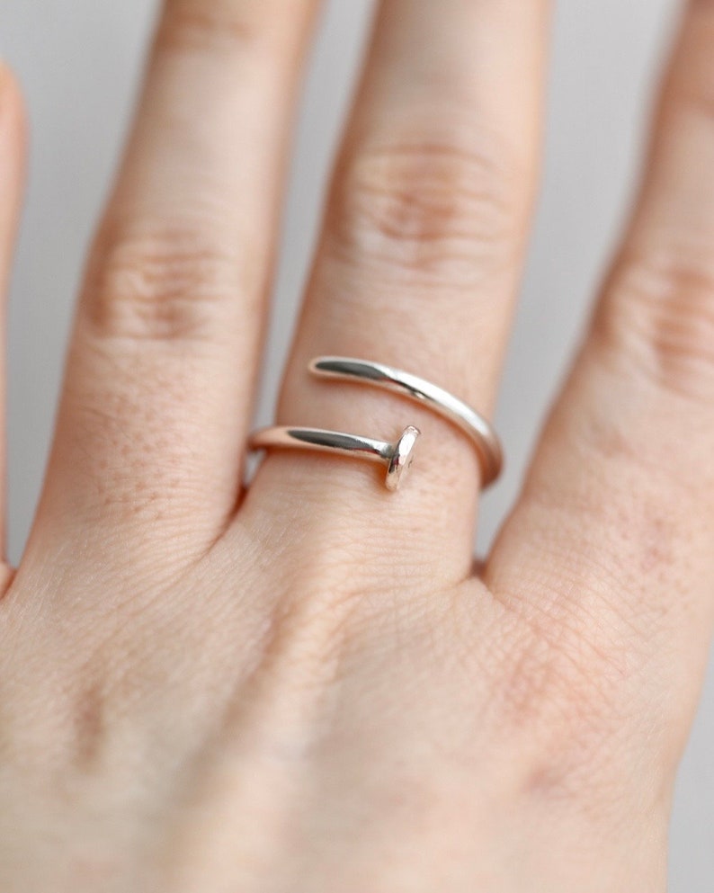 Personalised Silver Nail Ring image 4