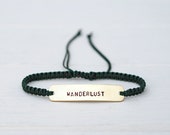 Wanderlust Brass or Sterling Silver Macramé Bracelet, Choice Of Colours Available