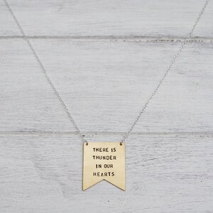 There Is Thunder In Our Hearts Brass or Sterling Silver Necklace Can Be Personalised image 3