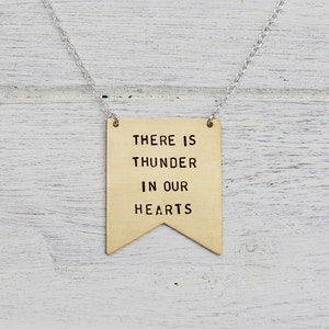 There Is Thunder In Our Hearts Brass or Sterling Silver Necklace Can Be Personalised image 2