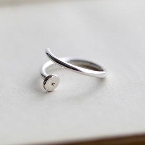 Personalised Silver Nail Ring image 1