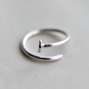Personalised Silver Nail Ring image 8