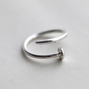 Personalised Silver Nail Ring image 5