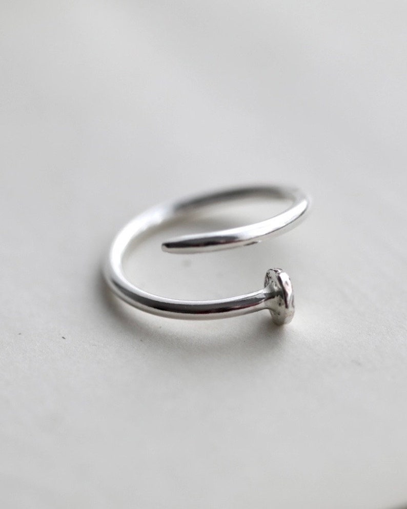 Personalised Silver Nail Ring image 5