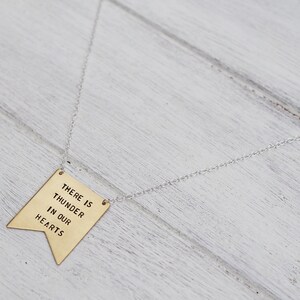 There Is Thunder In Our Hearts Brass or Sterling Silver Necklace Can Be Personalised image 4