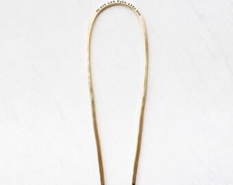 Personalised Brass Hair Pin