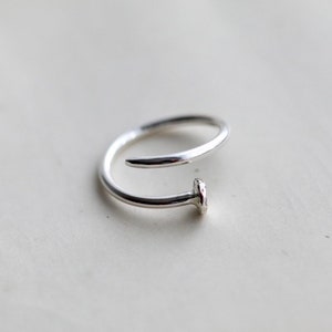 Personalised Silver Nail Ring image 2