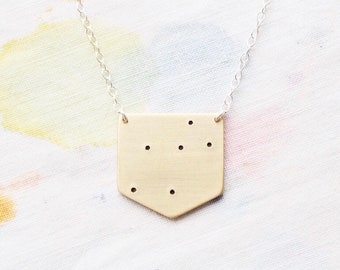 Lyra Constellation Necklace in Brass or Sterling Silver