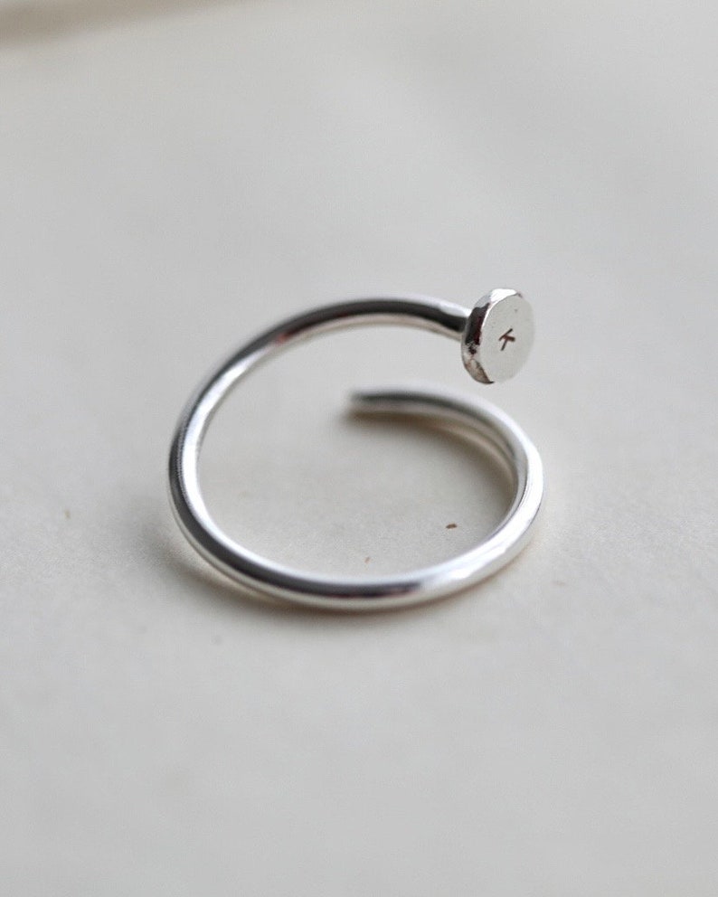 Personalised Silver Nail Ring image 6