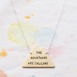 The Mountains Silver or Brass Necklace image 2