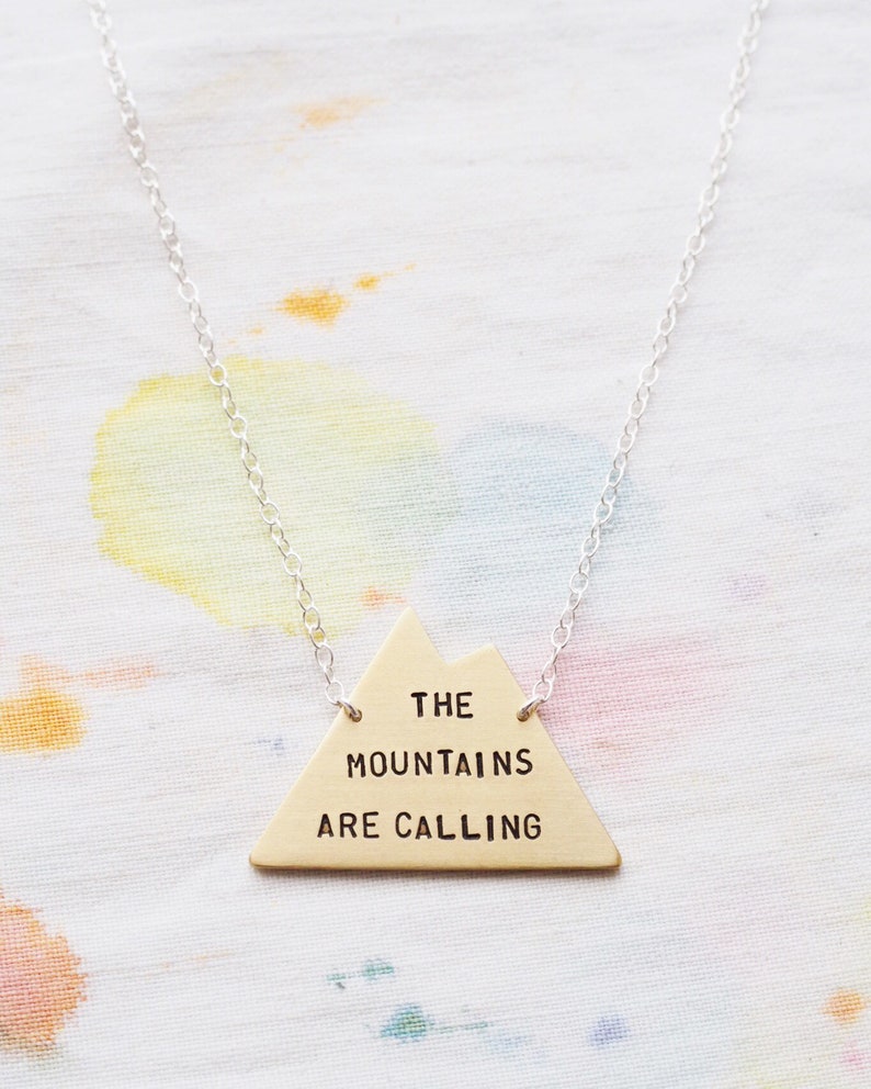 The Mountains Silver or Brass Necklace image 2