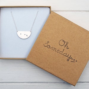 Zodiac Constellation Necklace in Sterling Silver, Semi Circle Shape image 4