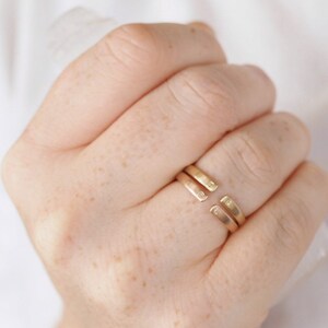 Personalised Initial Open Ring in Yellow or Rose Gold image 7