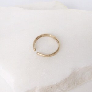 Personalised Initial Open Ring in Yellow or Rose Gold image 5