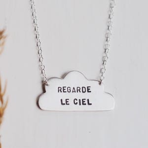 Personalised Silver or Brass Cloud Necklace