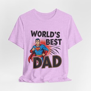 スーパーヒーローパパTシャツ - ユニセックスTシャツ、父の日ギフト、誕生日プレゼント、カジュアルウェア、世界一のパパシャツ