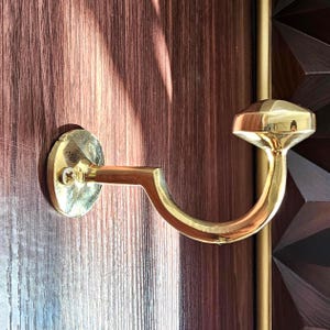 Handmade Solid Brass Entryway Hook, Hat Hanger, Vintage Wall Key Holder, Decorative Brass Accent, Solid Brass Bathroom, Large Brass Hook