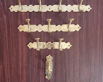 Kleiderhaken Halter aus massivem Messing, Handgefertigte Wandbehang Haken, Vintage Haken, Handgemachte Haken, Tür Kleiderbügel.