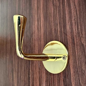Handmade Solid Brass Hook for Entryway, Bathroom, Antique Wall Mounted Towel Hanger, Vintage Coat Hook, Moroccan Artisan Decor.