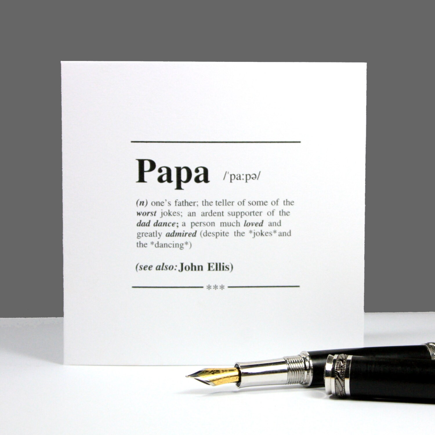 Personalisierte Karte Papa-Definition-Karte Karte für Papa | Etsy