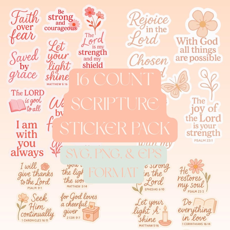Bible Downloadable Stickers Etsy