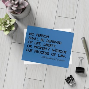 Political Postcard Bundles, Due Process 5th Amendment Outreach Set, Envelopes Not Included