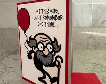 Funny Old Man Birthday Card – Handmade Humorous Greeting