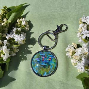 Monet Lily Pad Keychain