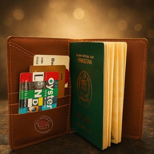 Customizable Genuine Buffalo Leather Passport Cover – Brown