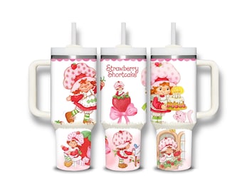 Strawberry Shorcake images tumblers 40 oz