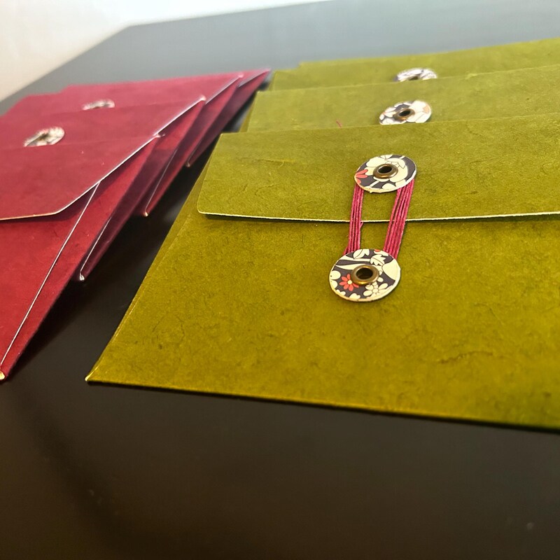 String and Button Envelopes - Etsy