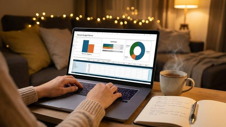Monthly Budget Planner for Google Sheets | 12-month Personal Finance ...