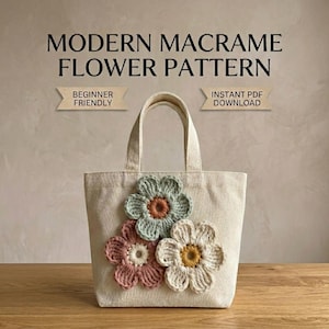 Crochet Flower Pattern | Beginner Crochet Home Decor | Quick DIY Basket Accent | Digital PDF Download