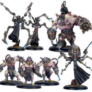 O Cadre da Mente Coletiva Pronto para a Batalha | Conjunto de Miniaturas Impressas em 3D para Warmachine