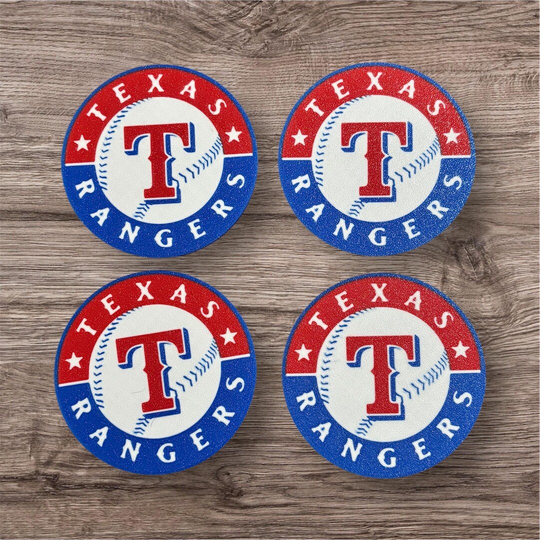 Texas Rangers 3D Printed Coaster Set With Holder - Etsy