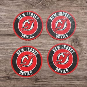 New Jersey Devils 3D printed coaster set with holder