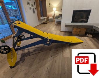 Ramp construction plans for kicker, ninja backpack, MTB, BMX, height 28 cm - 88 cm, 15 settings, DIY blueprints ramp