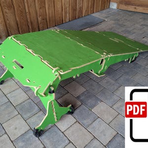Construction plans Ramp Kicker Jumper Lander Landing Pad MTB BMX Height 43 cm - 63 cm 3 levels adjustable DIY Blueprints Ramp