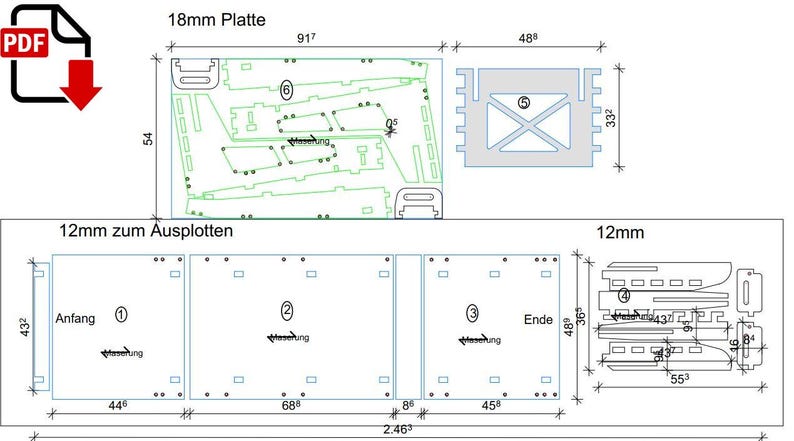 Peut inclure: Un plan technique d&eacute;taill&eacute; avec des dimensions en millim&egrave;tres, pr&eacute;sentant diverses formes et des composants &eacute;tiquet&eacute;s. Comprend une ic&ocirc;ne PDF et des mesures telles que 917mm et 48mm. Le plan est pour un projet de construction.
