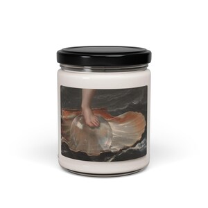 Scented Soy Candle, Renaissance Art Design, Sea Salt and Orchid Scent, Atlantis Whisper Scent, Home Decor, Relaxation Candle, Gift Idea, Spa