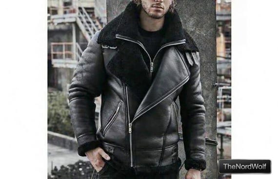 Men's Genuine Leather Biker Jacket – Handmade Motorcycle Rider Coat – Vintage Style Custom Fit
