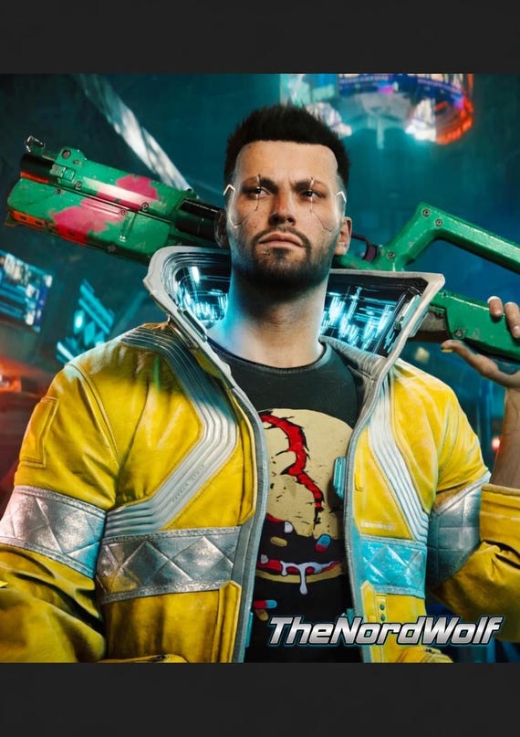 Handmade Genuine Leather Cyberpunk Jacket – Futuristic Sci-Fi Cosplay Coat